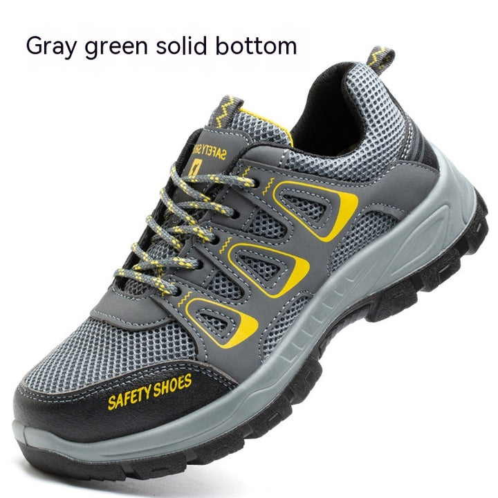 Breathable Mesh Fabric Anti Smashing And Puncture Protective Safety Shoes