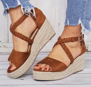 Summer new wedge heel waterproof sandals