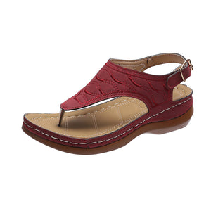 Women's Wedge Heel Solid Color Flip Flop Sandals