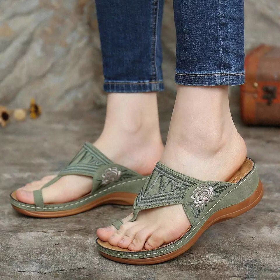 Sandals in a high school and women