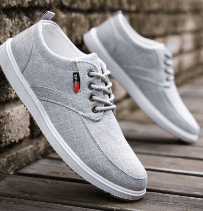 Breathable mens casual canvas sport shoes