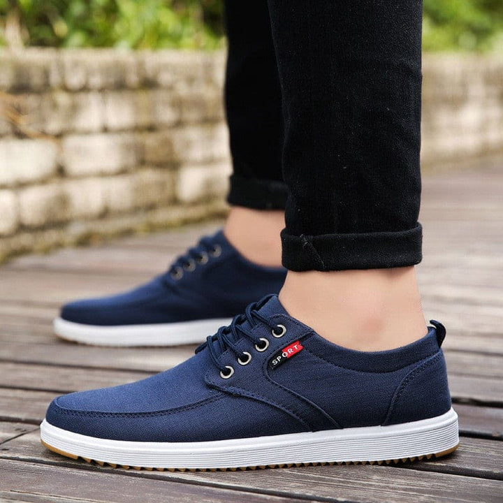 Breathable mens casual canvas sport shoes