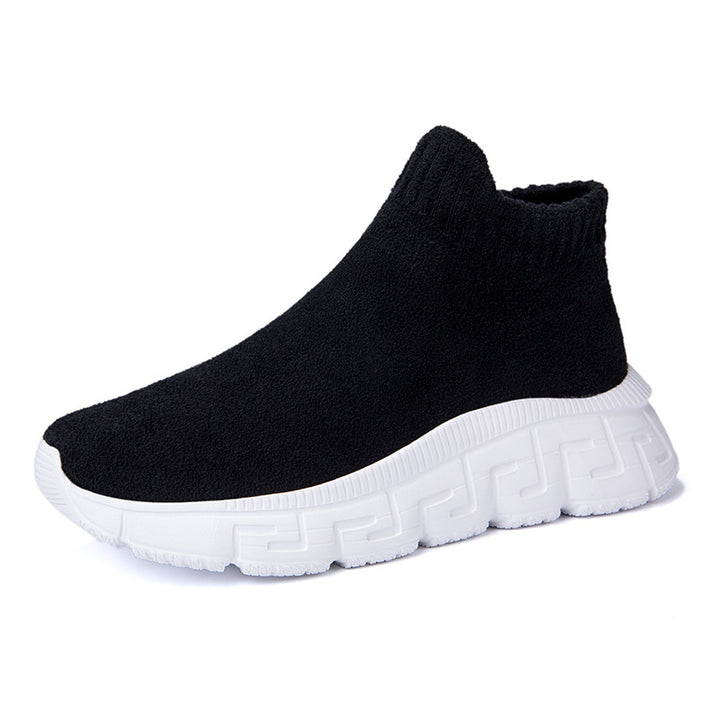 Technology Flying Woven Surface Winter Fashionable Breathable Comfortable Slip-on Casual Shoes