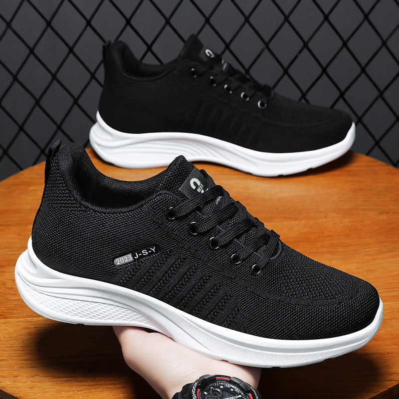 Summer New Fly Woven Mesh Breathable Shoes Comfortable Casual