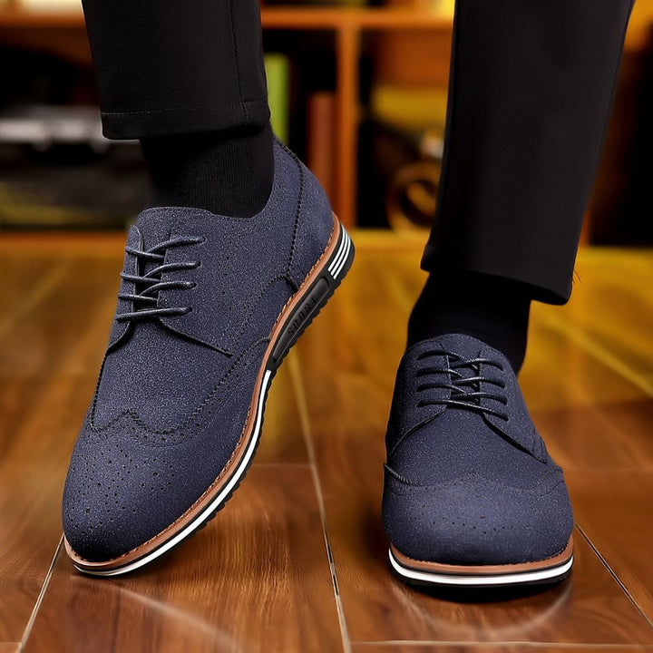 New Men's Casual Shoes Plus Size Matte Low-top Shoes Suede Leather