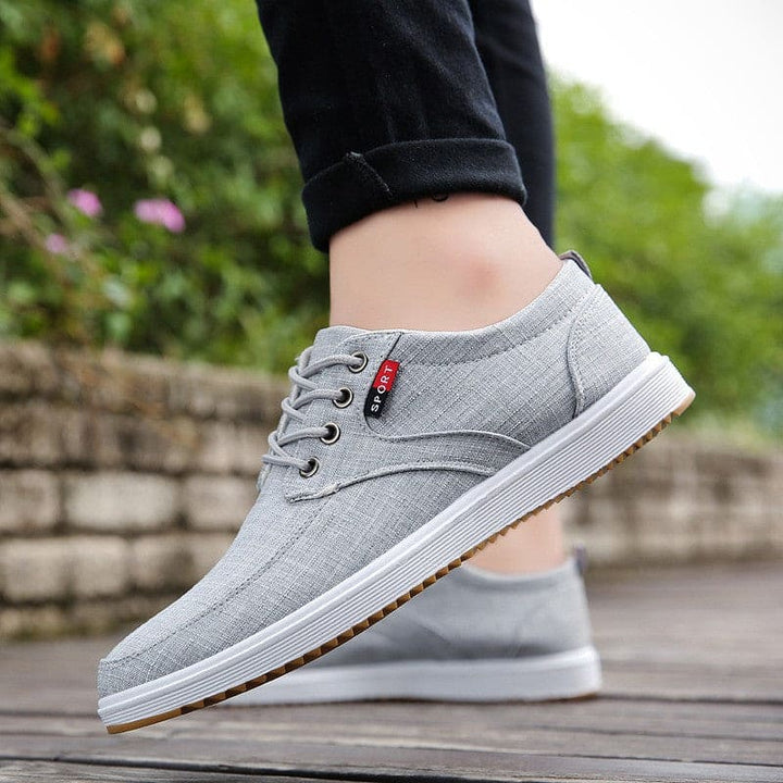 Breathable mens casual canvas sport shoes