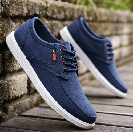 Breathable mens casual canvas sport shoes