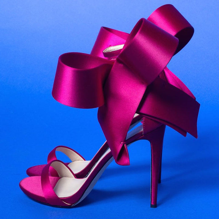 Summer Oversized Bow Ankle-strap High Heel Women's Sandals