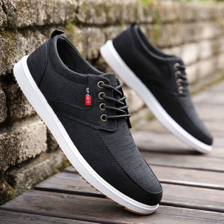 Breathable mens casual canvas sport shoes