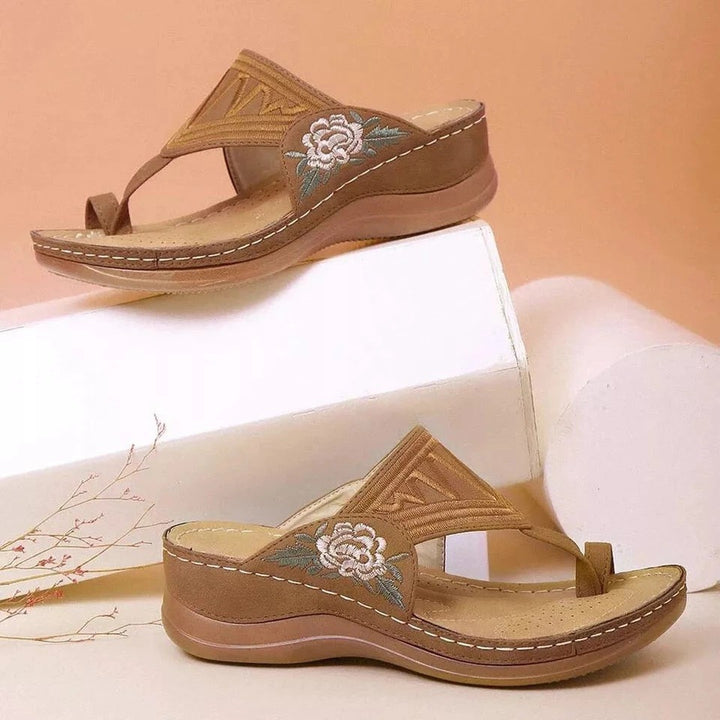 Sandals in a high school and women