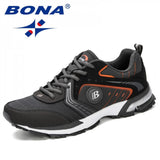 BONA Running Shoes Men Fashion Outdoor Light Breathable Sneakers Man Lace-Up Sports Walking Jogging Shoes Man Comfortable