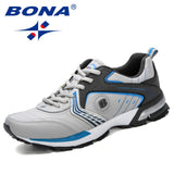 BONA Running Shoes Men Fashion Outdoor Light Breathable Sneakers Man Lace-Up Sports Walking Jogging Shoes Man Comfortable