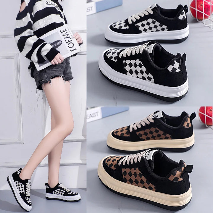 Women's Luxury Brand PU Warm Lady Designer Breathable Sneakers