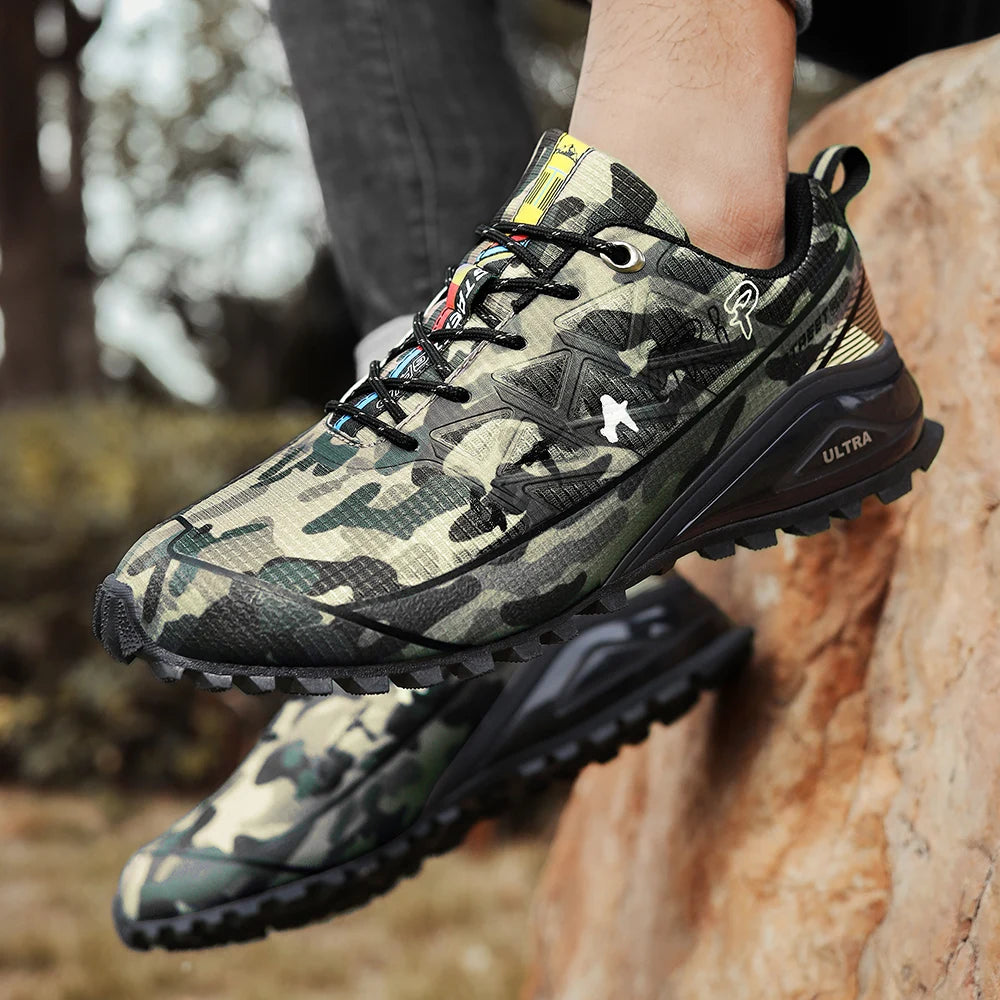 Men's Trail Running Sneakers Casual Fashion Shoes For Men Outdoor Non-Slip Hiking Shoes Walking Trekking Cross Training