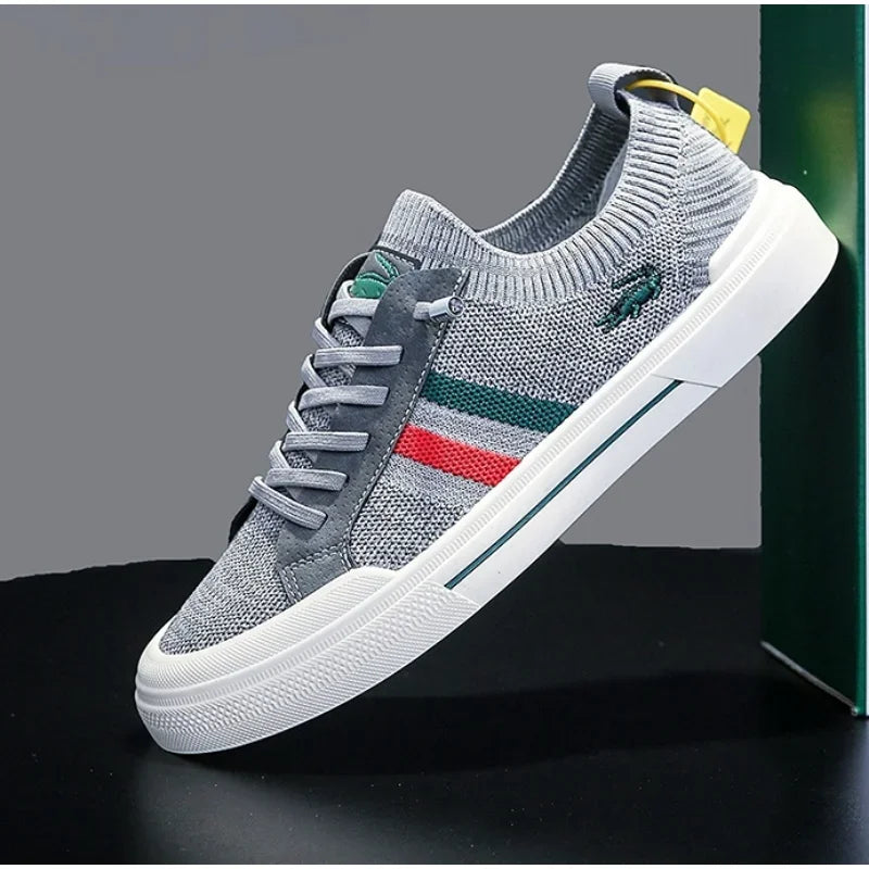 New Men's Vulcanized Fashion Breathable Comfortable Flat Casual Shoes Outdoor Sneakers