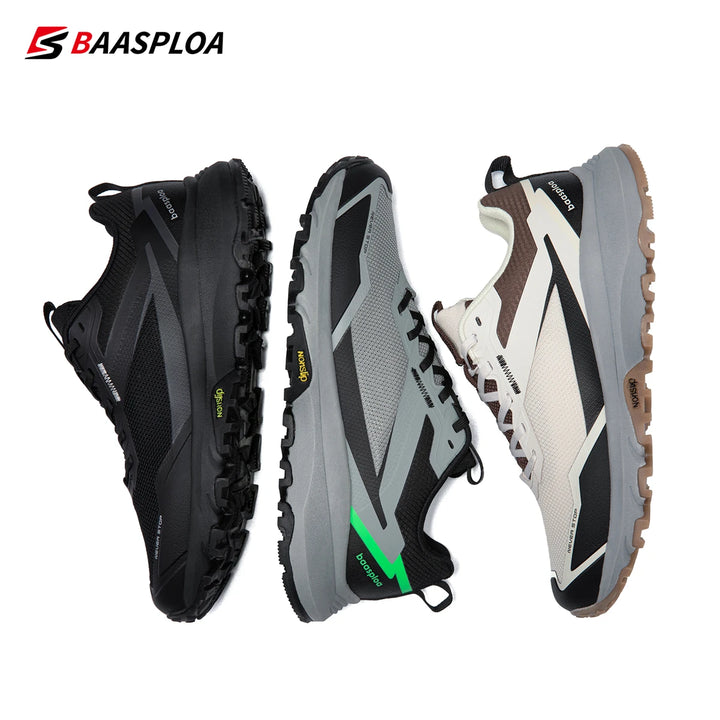 2024 New Baasploa Men Outdoor Shoes Non-Slip Wear-Resistant Walking Breathable Men Walking Shoes Brand Comfortable Men Sneakers