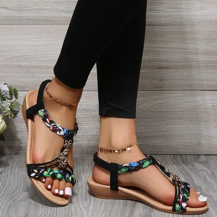 Rimocy Women Wedges Bohemian Sandals Non Slip