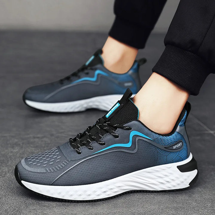 New Casual Sports Men's Shoes Mesh Lace All-match Trendy Shoes Breathable Wear-resistant Running Shoes Fashion Daily Men's Shoes