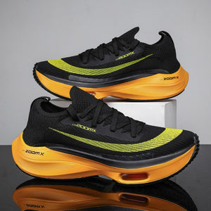 Men's Sneakers Lace Up Round Toe Cushioning Running Shoes for Woman Trainer Race Breathable Couple Tenis Shose