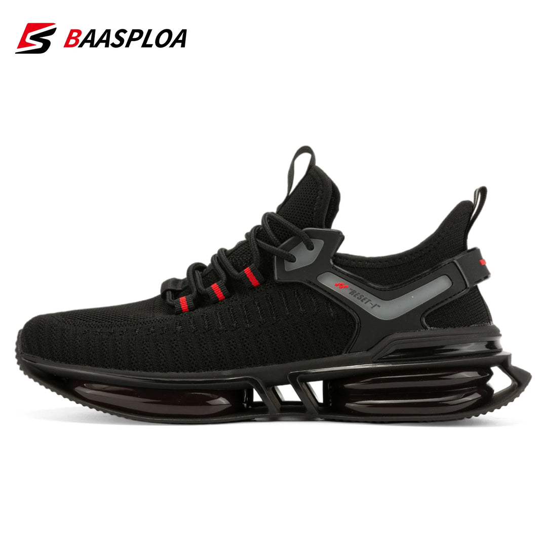 Baasploa  High Quality Men's Tennis Shoes Comfortable Knit Sneaker Breathable Sneakers