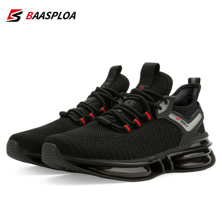 Baasploa  High Quality Men's Tennis Shoes Comfortable Knit Sneaker Breathable Sneakers
