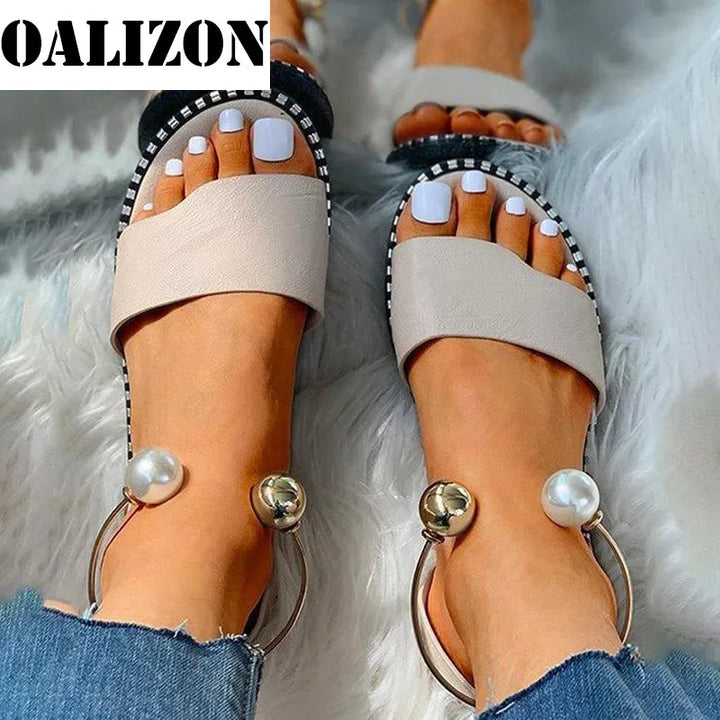 Women Beaded Pearly Sandals|Slippers|Flip Flop|Casual Shoes