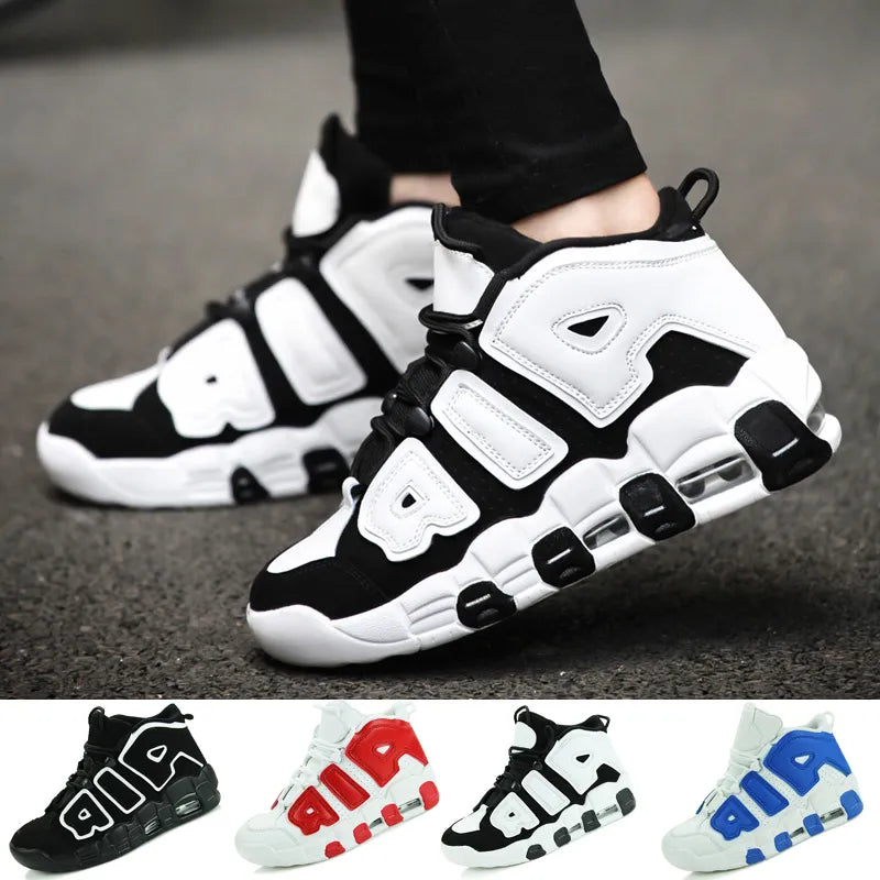 Top Air Basketball Lace-Up Male Student Teens Light Breathable Running Shoes