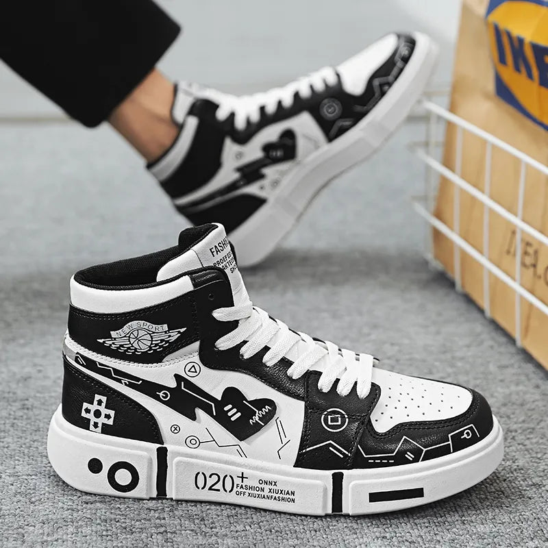 Top Sneakers for Men Lace Up Unisex Board Shoes