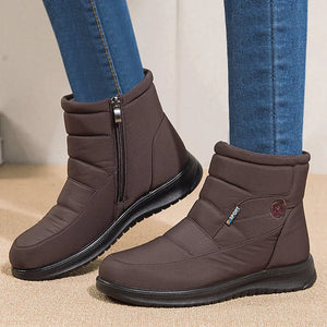Women Zipper Ankle Boots Winter Botas Femininas Keep Warm Botines