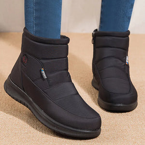 Women Zipper Ankle Boots Winter Botas Femininas Keep Warm Botines