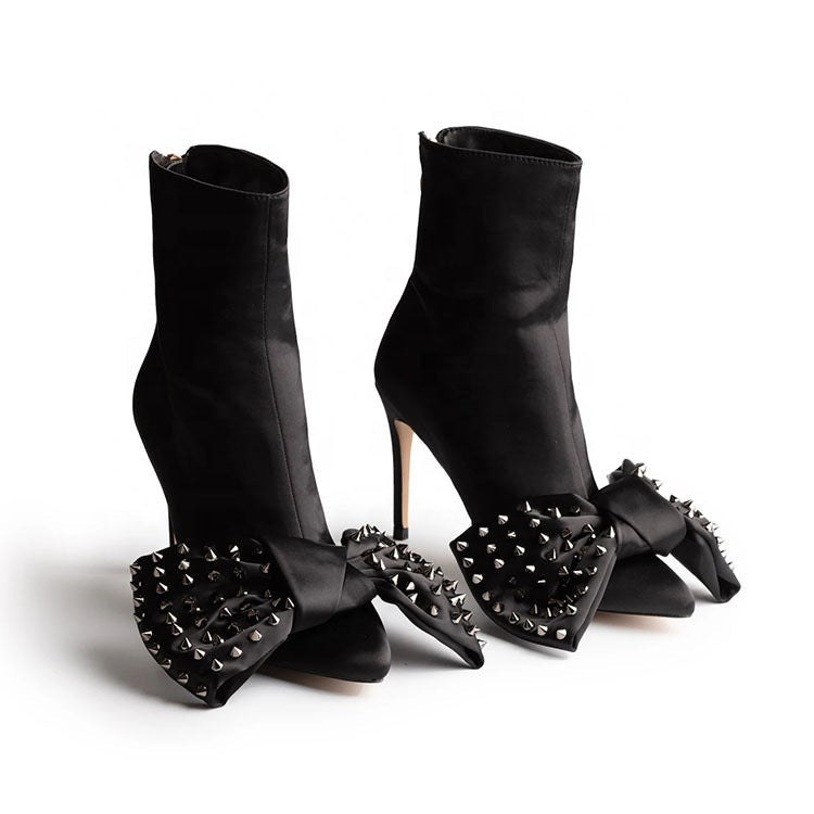 Fashion Bowknot Boots Women's Shoes