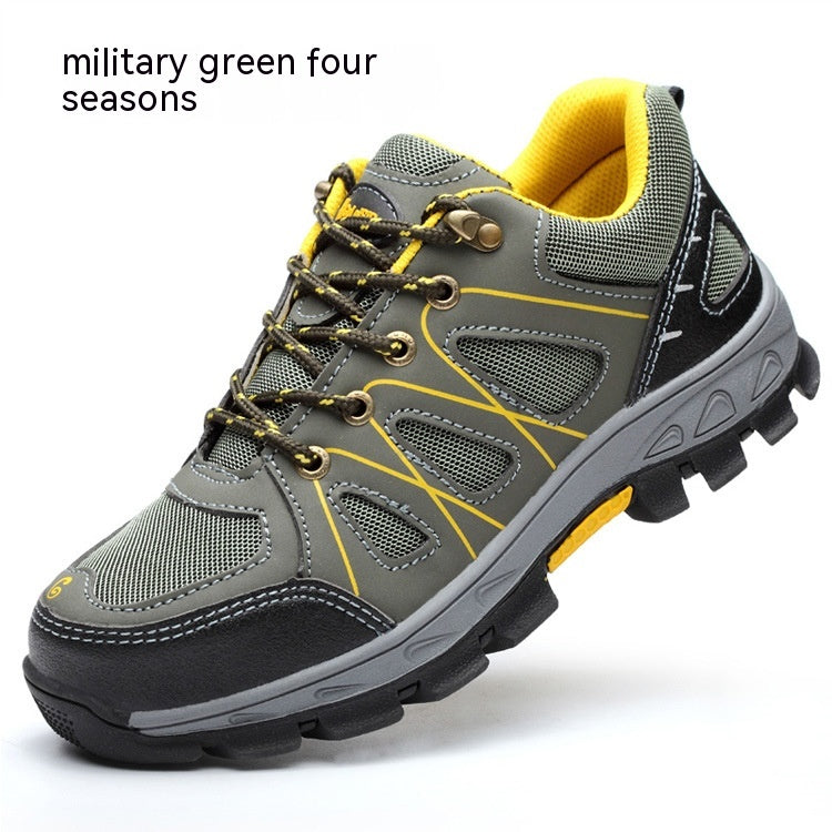 Breathable Mesh Fabric Anti Smashing And Puncture Protective Safety Shoes
