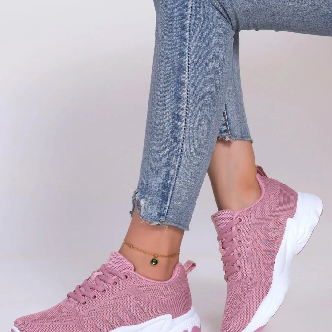 Women'S Fashion Lace up Low Top Sneakers