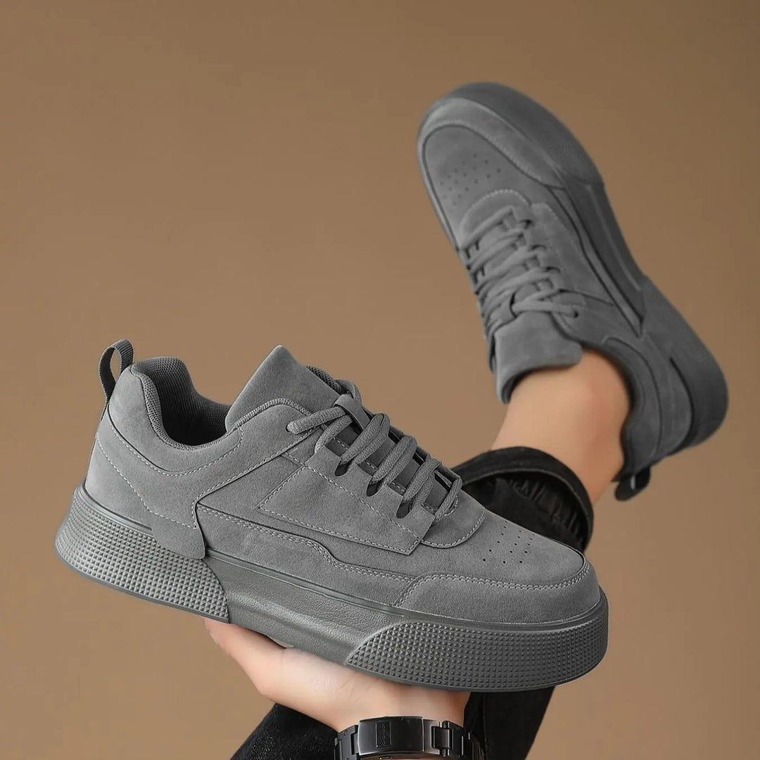 Men'S Sporty Minimalist Lace up Front Low Top Skate Sneakers
