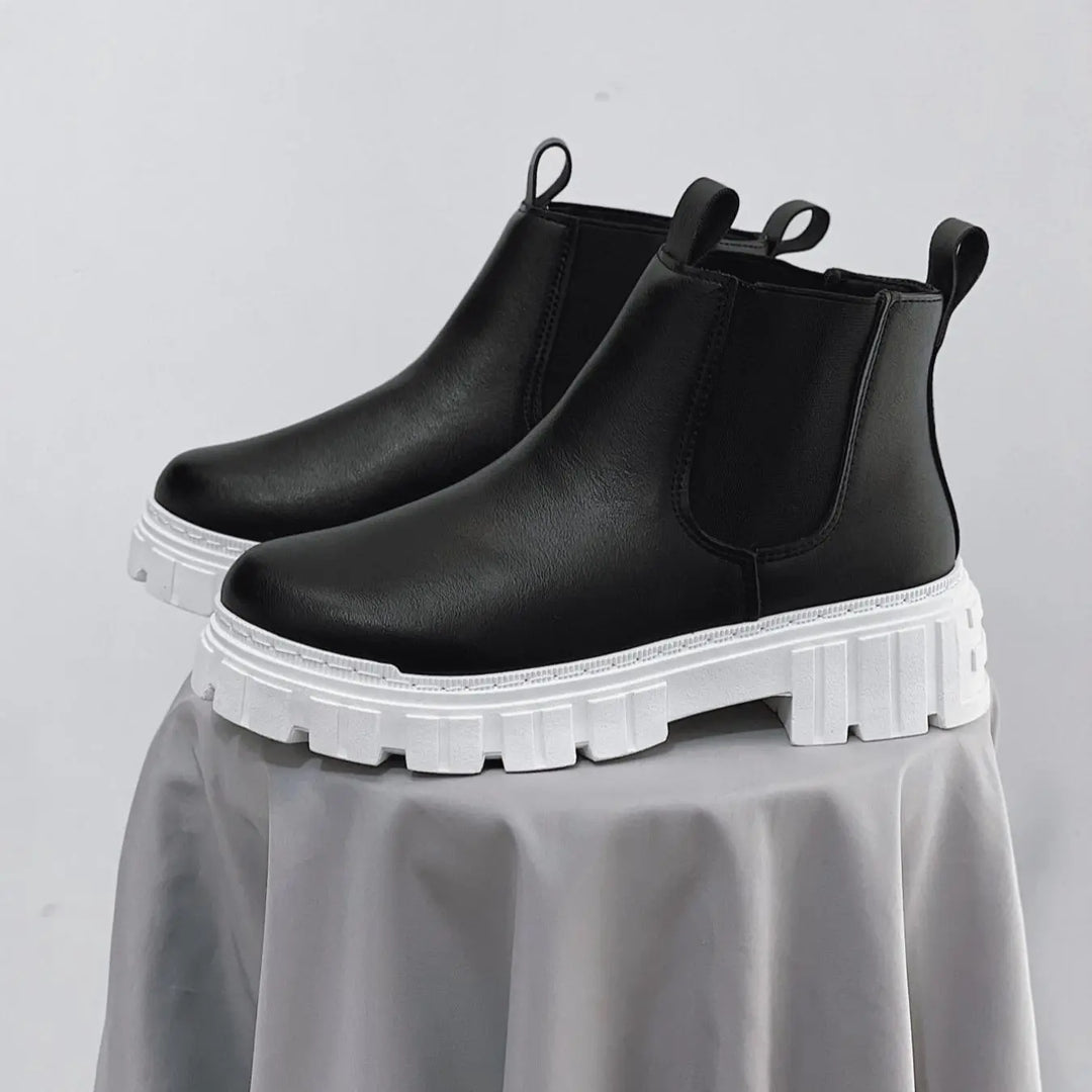 Men'S New Fashion Solid Color Ankle Boots